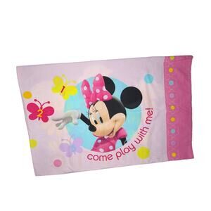 Disney Minnie Mouse Pillowcase Double Sided Come Play With Me Count With 123